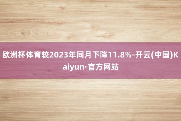 欧洲杯体育较2023年同月下降11.8%-开云(中国)Kaiyun·官方网站