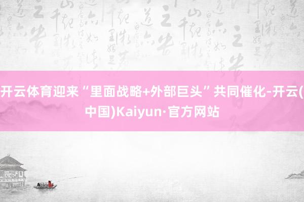 开云体育迎来“里面战略+外部巨头”共同催化-开云(中国)Kaiyun·官方网站