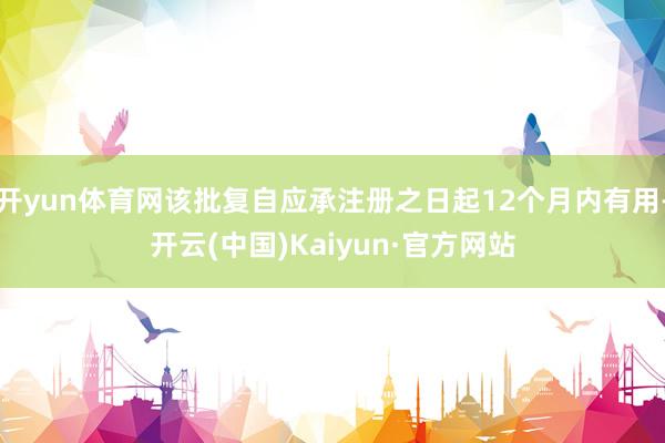 开yun体育网该批复自应承注册之日起12个月内有用-开云(中