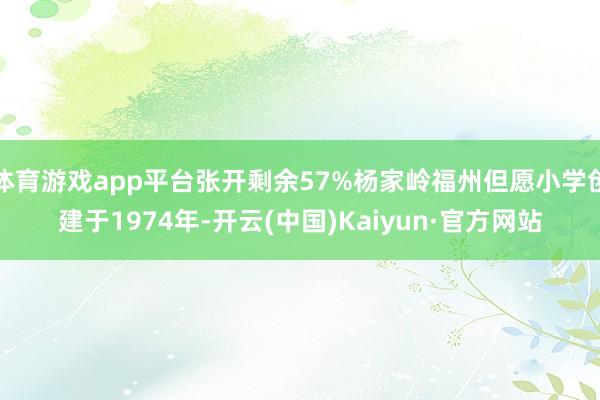体育游戏app平台张开剩余57%杨家岭福州但愿小学创建于19