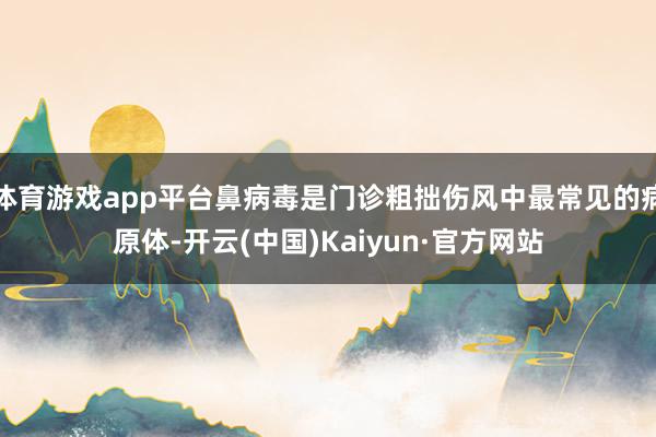 体育游戏app平台鼻病毒是门诊粗拙伤风中最常见的病原体-开云