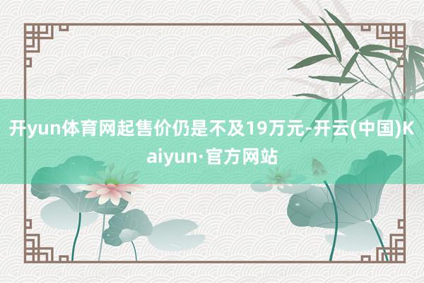 开yun体育网起售价仍是不及19万元-开云(中国)Kaiyun·官方网站