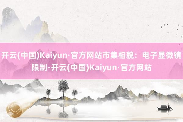 开云(中国)Kaiyun·官方网站市集相貌：电子显微镜限制-开云(中国)Kaiyun·官方网站