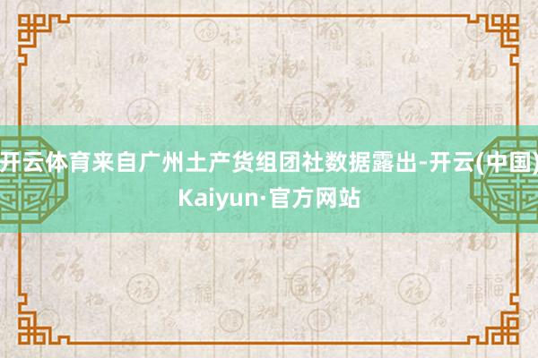 开云体育来自广州土产货组团社数据露出-开云(中国)Kaiyun·官方网站